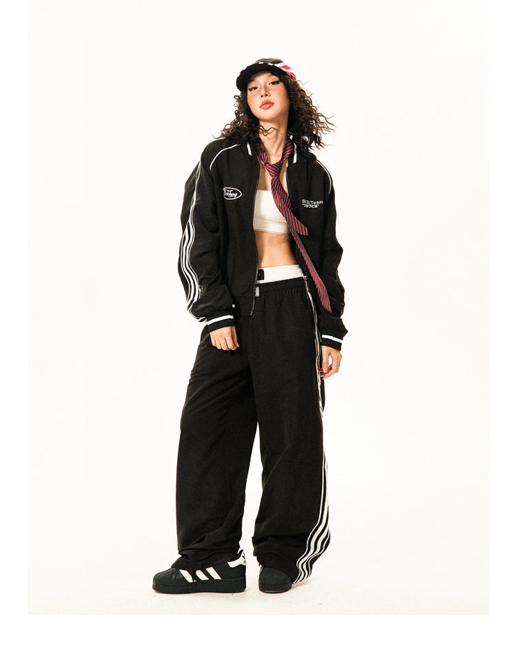 Mershier Original Side Striped Loose Jacket Pants set