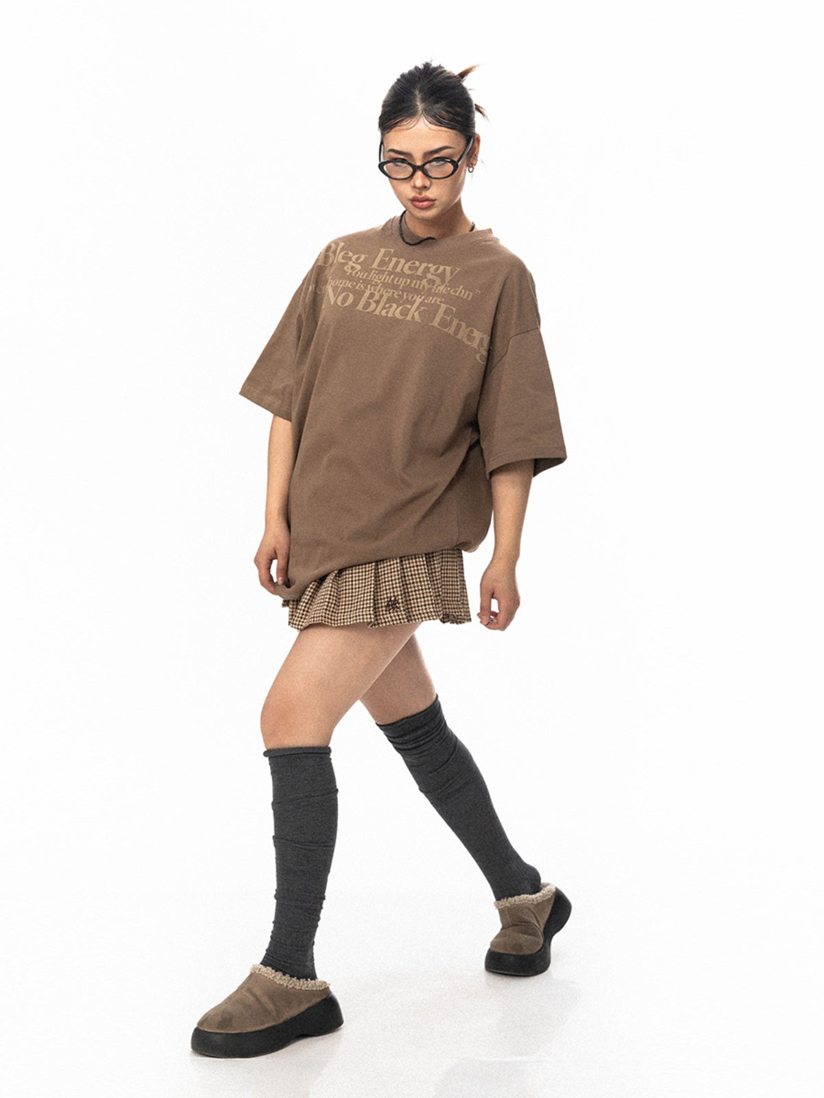 BLACKBB American Retro Letter Print Short Sleeve Tee