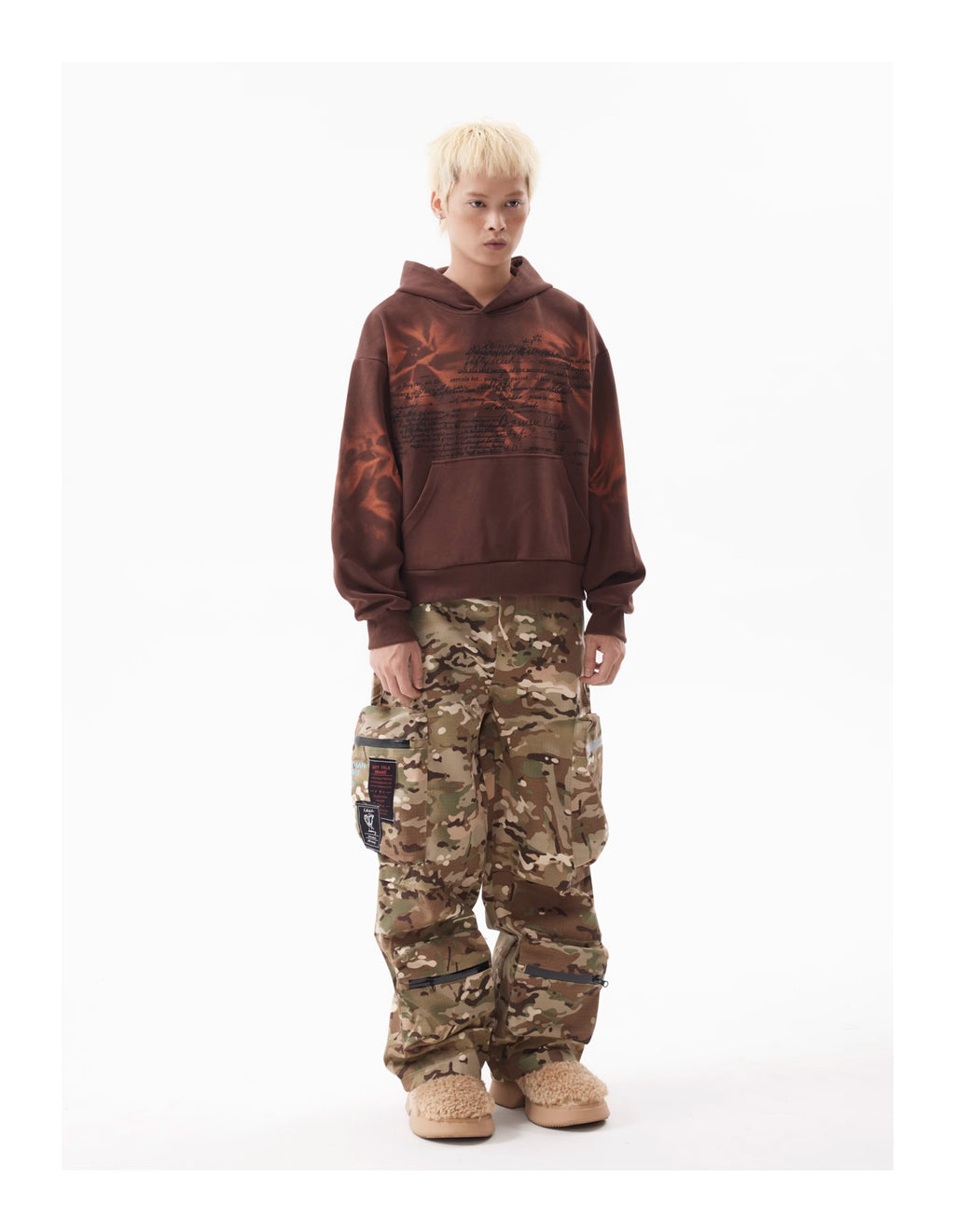 BTSG American Camouflage Camouflage Paratrooper cargo pants
