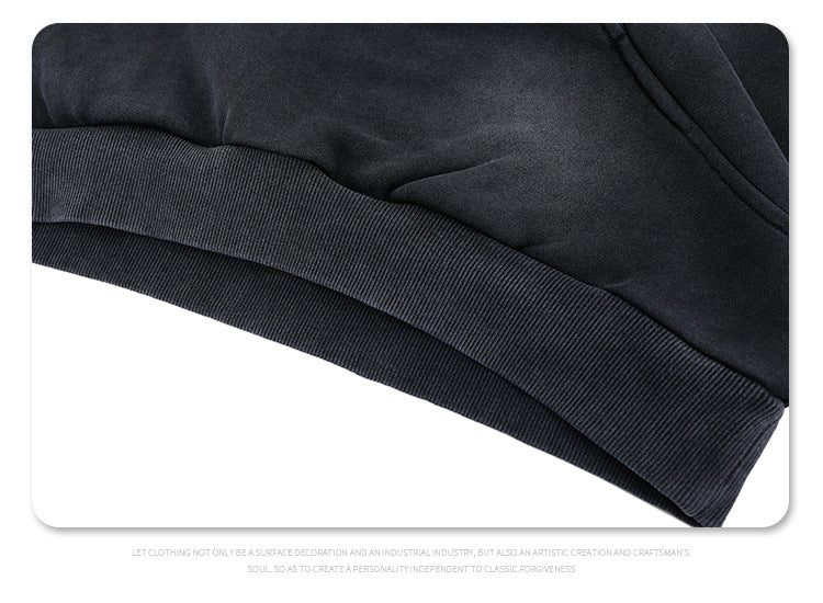 FORGIVNESS deconstructed stitched velvet hoodie