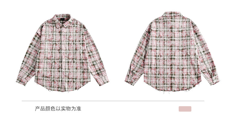 BLACKBB American College Tie-Dye Distressed Lazy Jacket