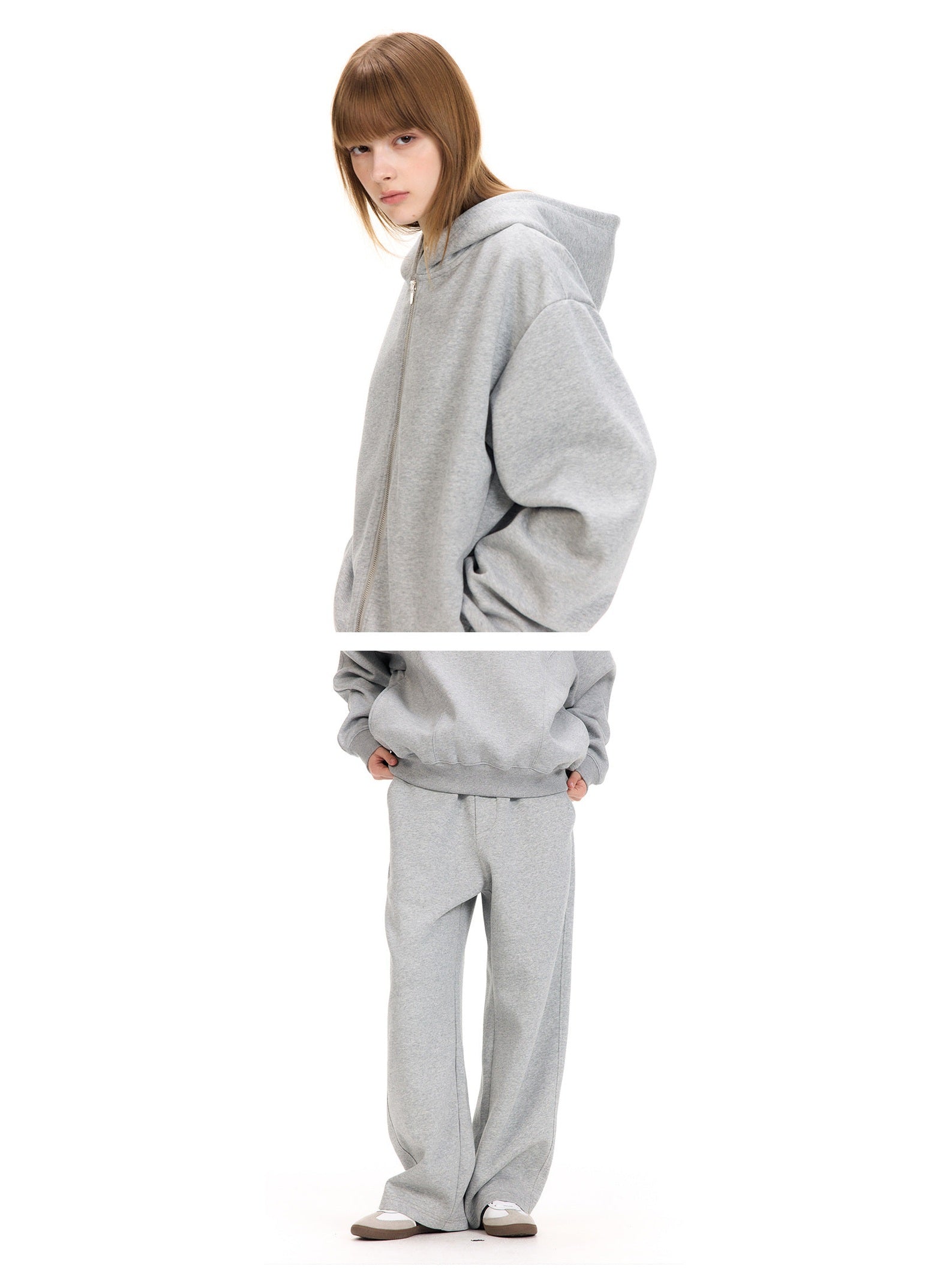 UNF 380G Oversized Zip Hoodie with Sweatpants