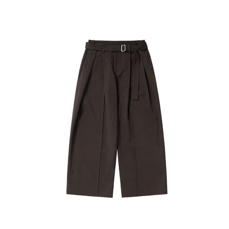 INF men's blended wide-leg trousers Korean style draped loose Pants