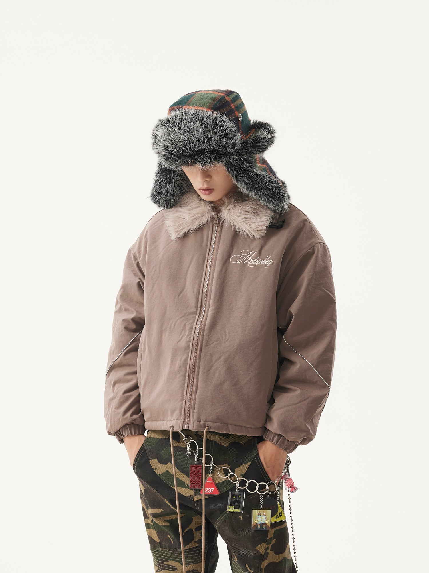 BTSG Fur Collar Cargo Jacket