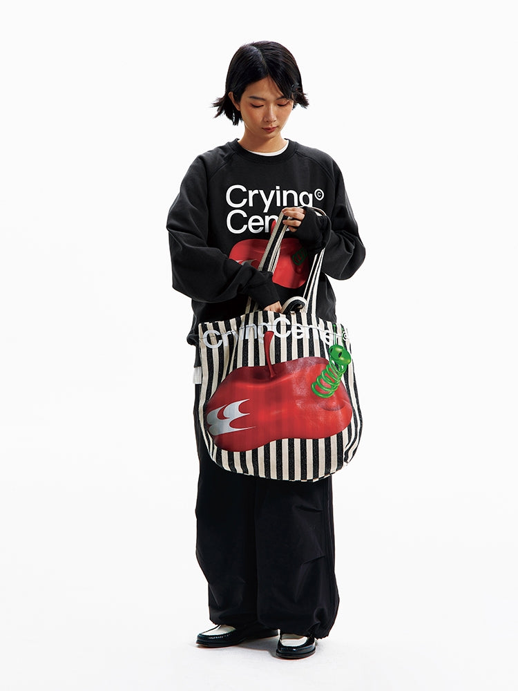 حقيبة حمل ذات سعة كبيرة من Crying Center Apple Killer Stripe
