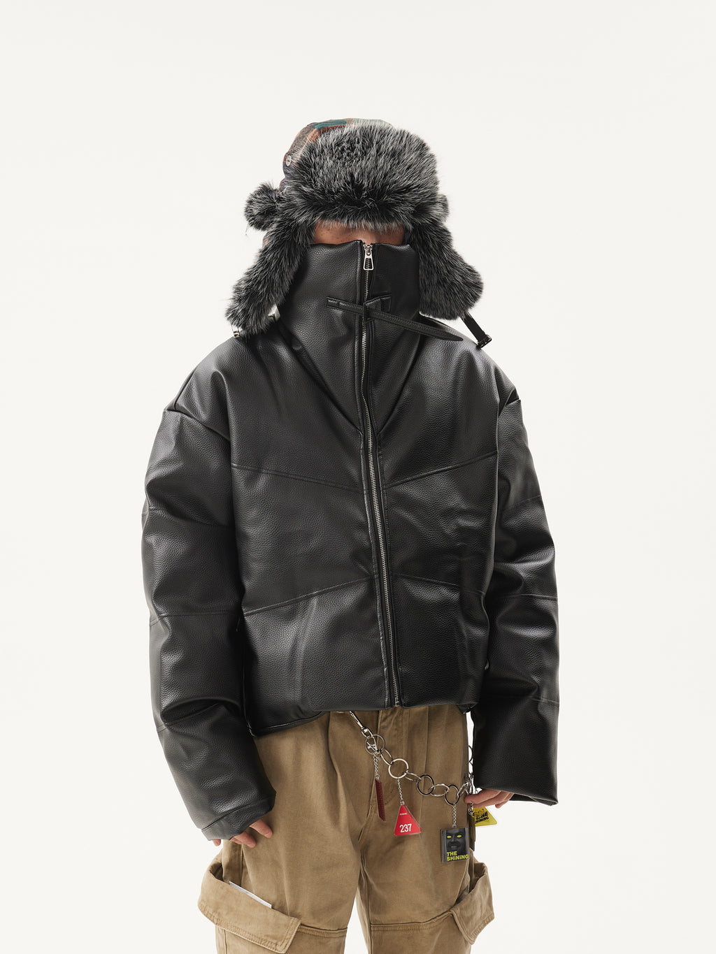 BTSG Segmentation Sense PU Leather Jacket