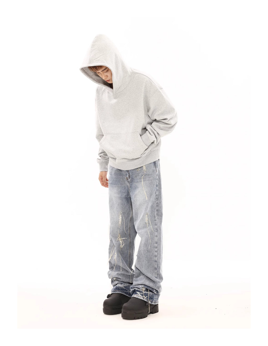 BTSG Cropped Commuter Boxy Hoodie
