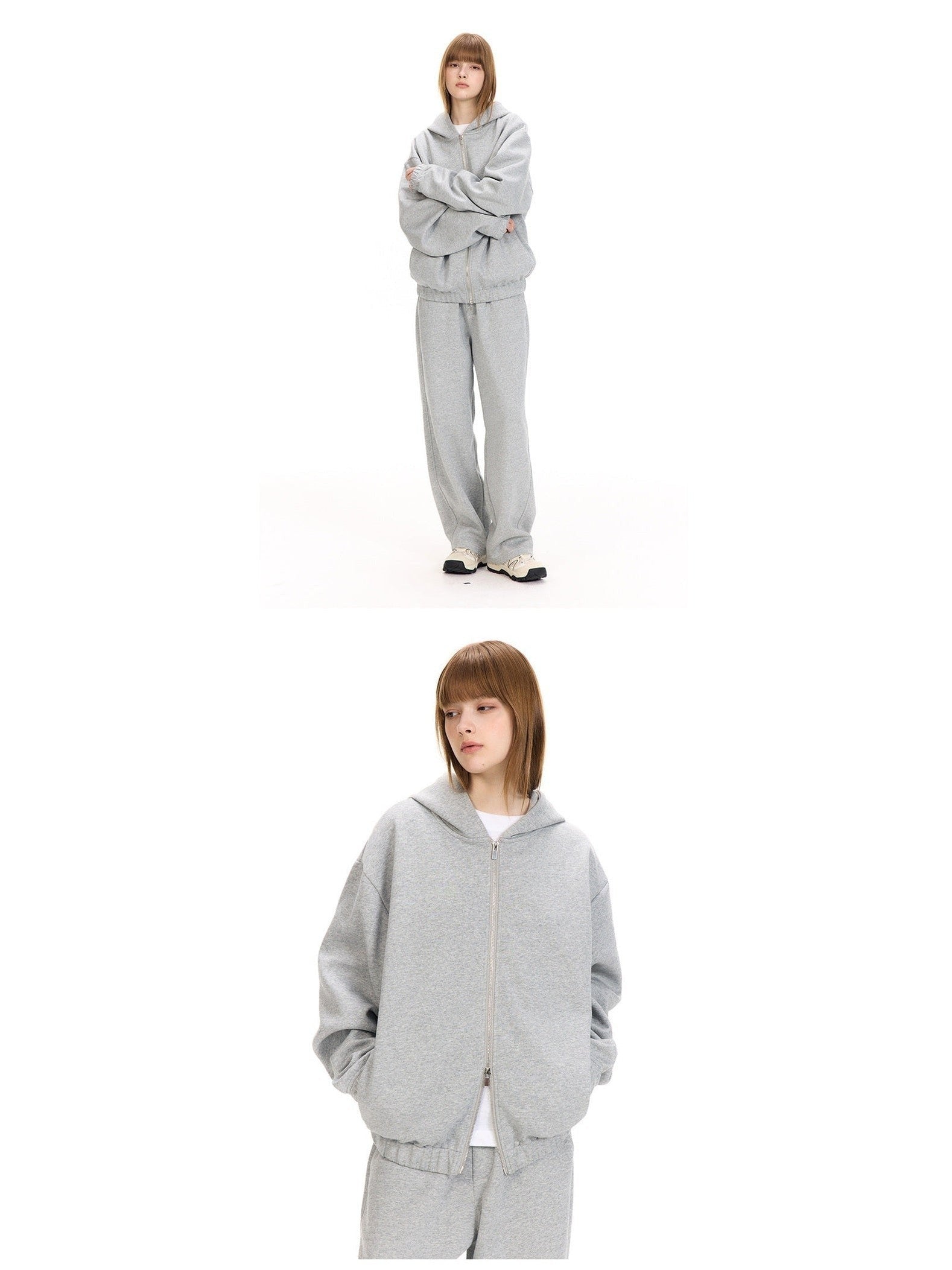 UNF 380G Oversized Zip Hoodie with Sweatpants