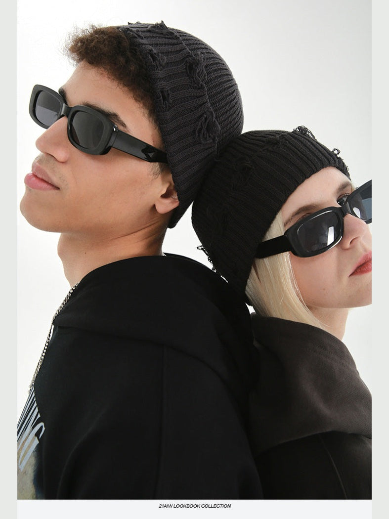 UNF Ripped Knitted Cold Hat Beanie