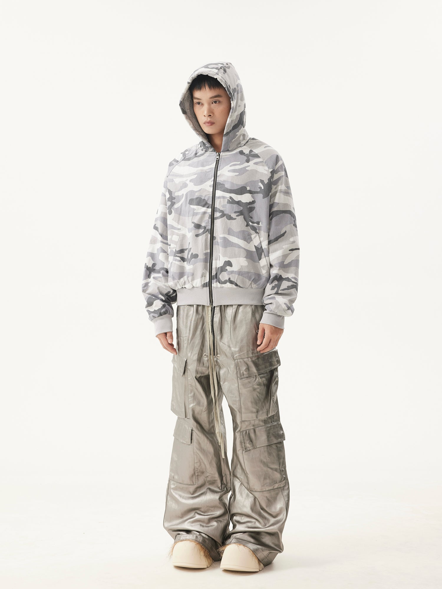 BTSG Wasteland Tactical Camouflage thick imitation rabbit Jacket