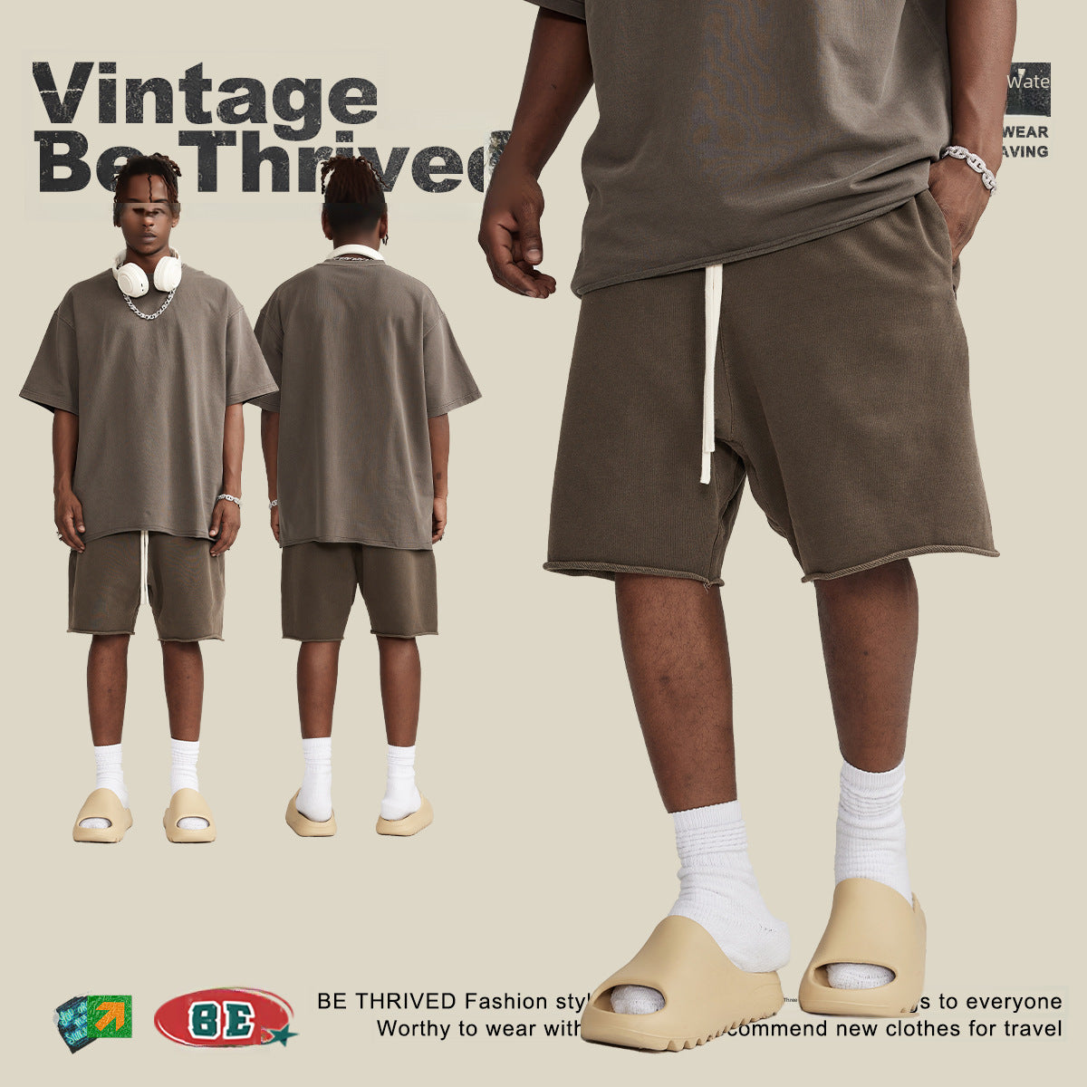 BE Rolled 385G 100% Cotton Shorts