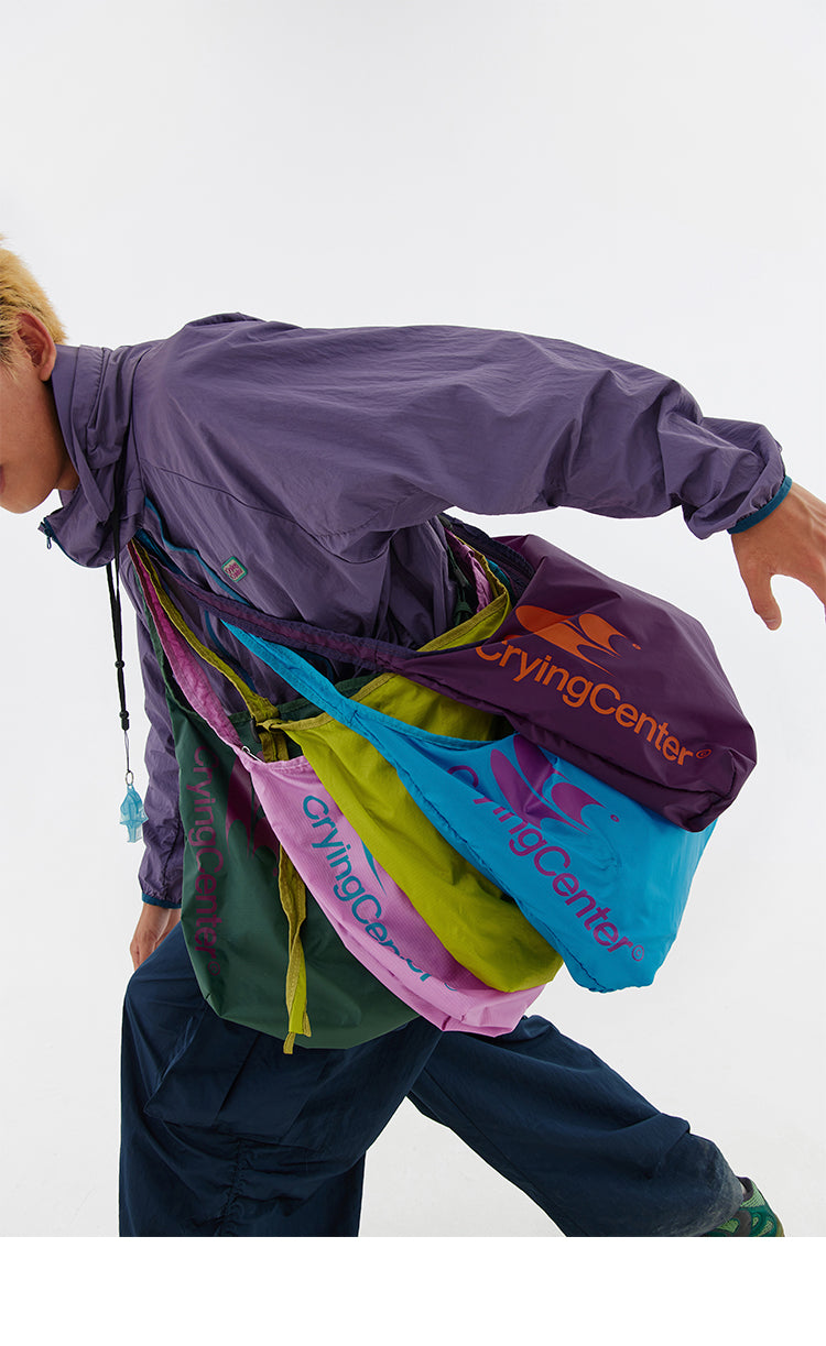 CryingCenter Multicolor Crossbody Contrast Portable Nylon Backpack Bag