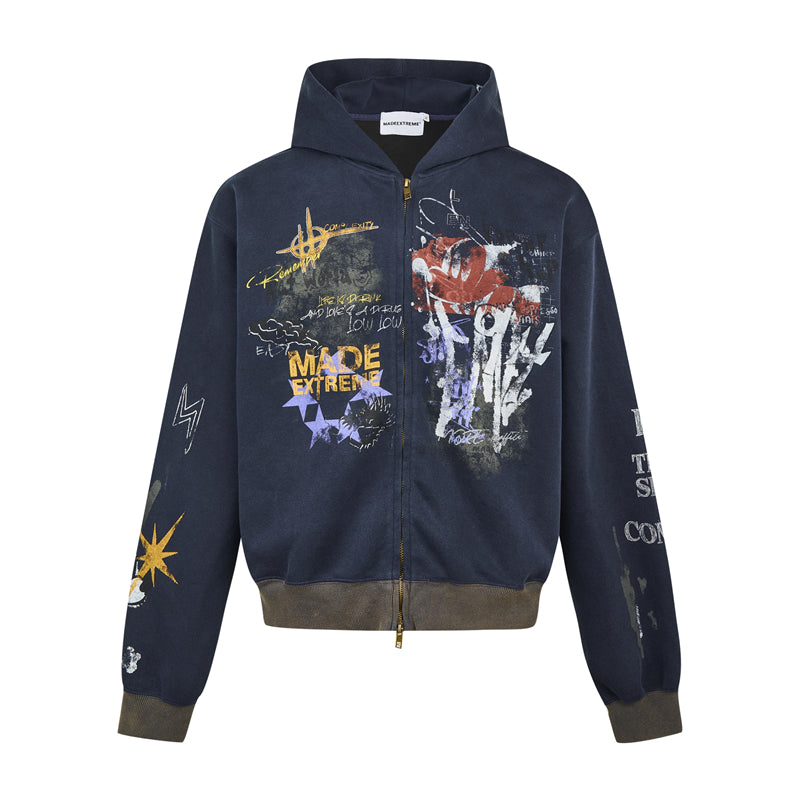 MADEEXTREME KAI CENAT Graffiti Zipped Hoodie
