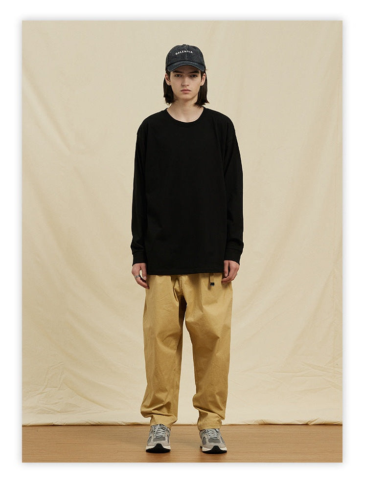 UNF Heavy 100% Cotton Loose Basic Understooth Long Sleeve Tee