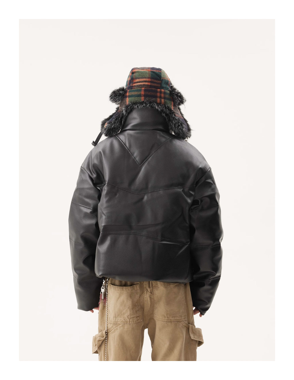 BTSG Segmentation Sense PU Leather Jacket