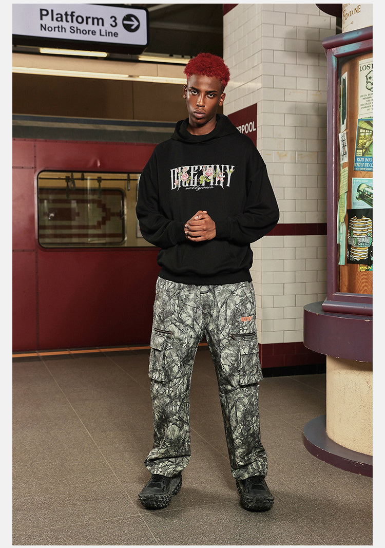 DICETINY Rose floral print hoodie