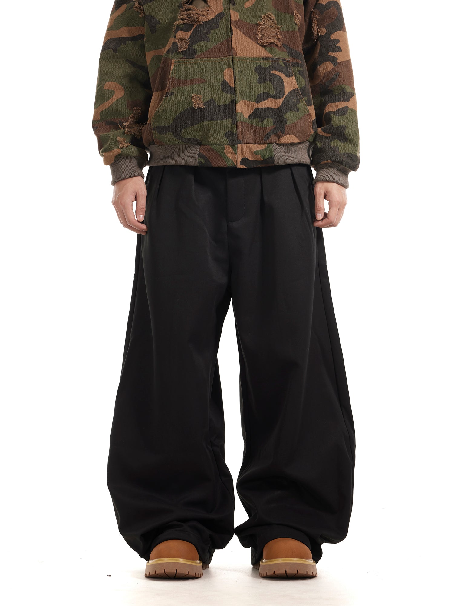 BTSG Commute Drape baggy Black Scimitar Pants