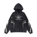 #OVDY vintage washed distressed letter print unisex oversize hoodie