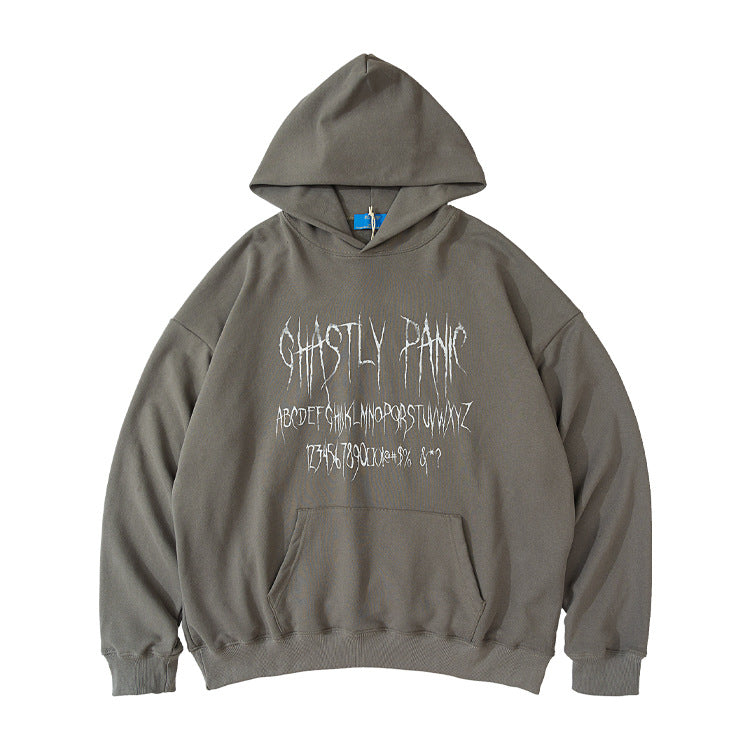 #OVDY Unisex Trendy Lettered Print Loose Terry Hoodie