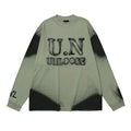 #OVDY Trendy Brand Small Neck Long Sleeve Smudge Print Oversize Sweatshirt