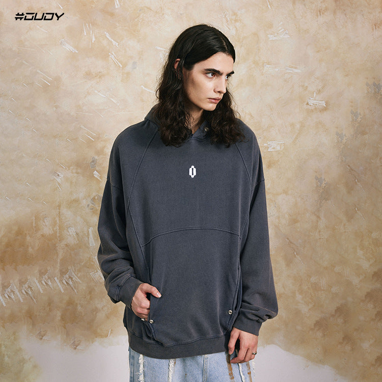 OVDY Distressed Embroidery Hoodie