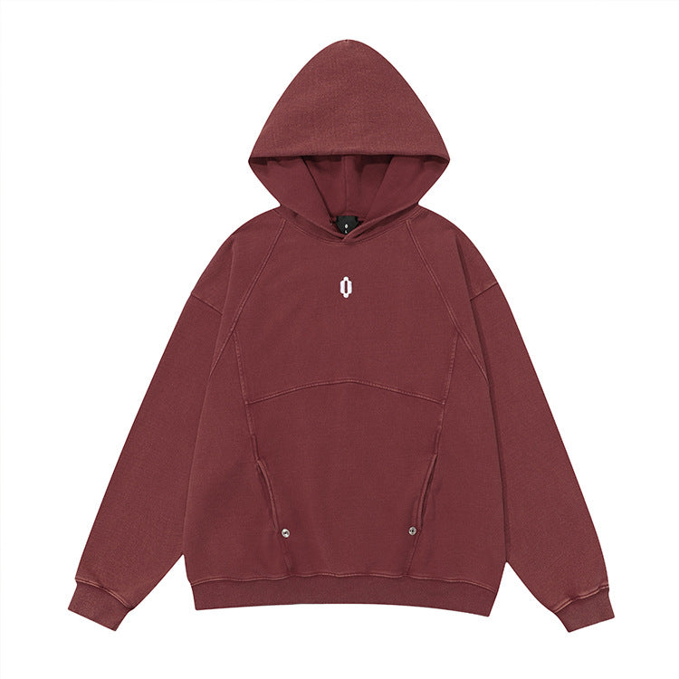 OVDY Distressed Embroidery Hoodie