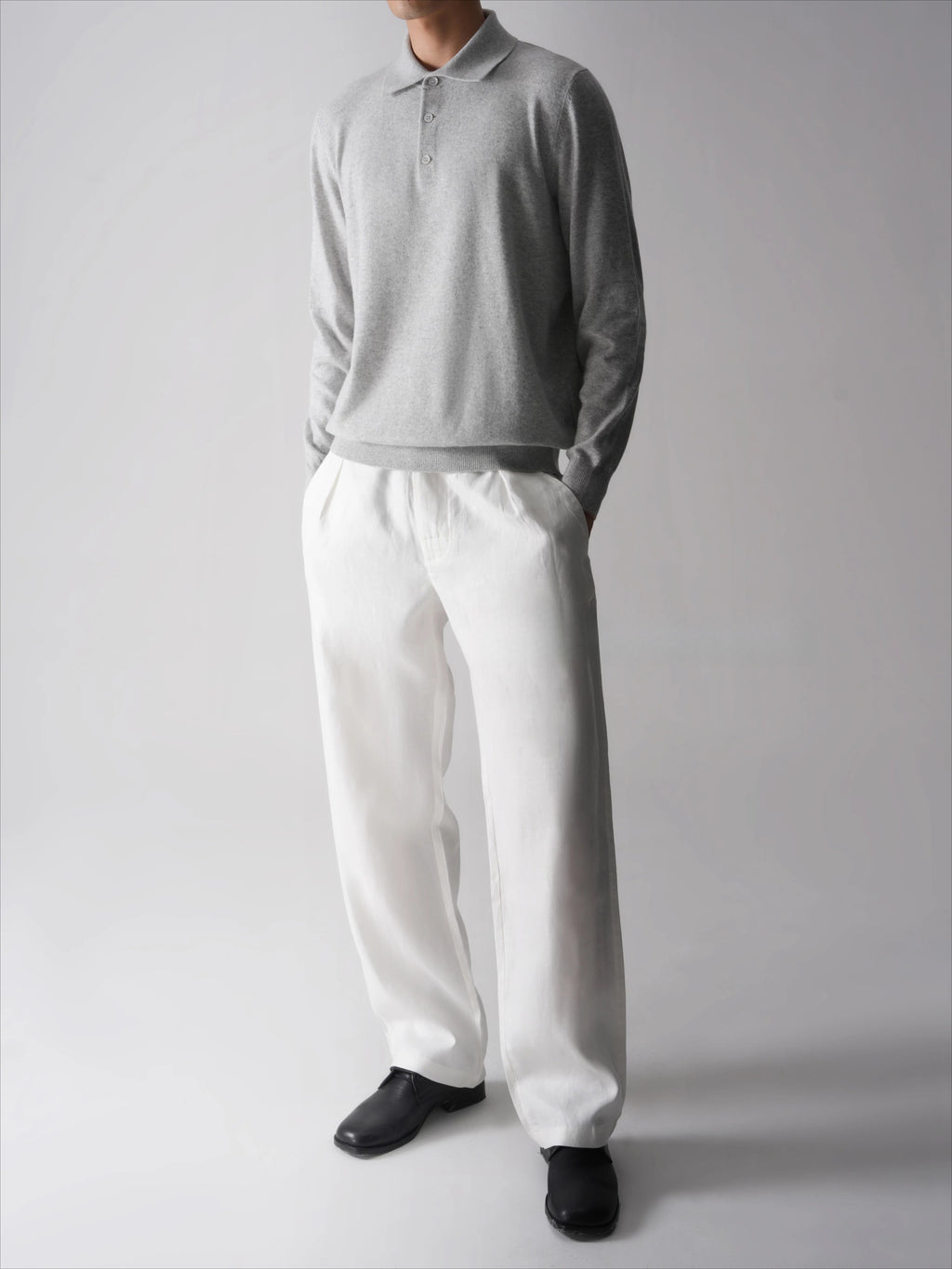 SEE ALSO Super Worsted Wool Elbow Leather Long-sleeved Sweater