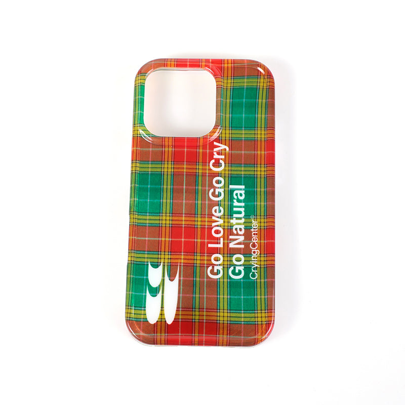 CryingCenter imd shell vintage check double jelly iphone case hard shell