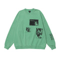 OVDY Appliqué Letters Terry Simple Loose Drop Shoulders Unisex Sweatshirt