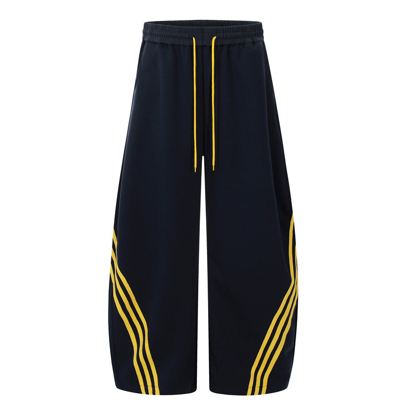 11KN x BTSG three-bar striped draped scimitar sweatpants