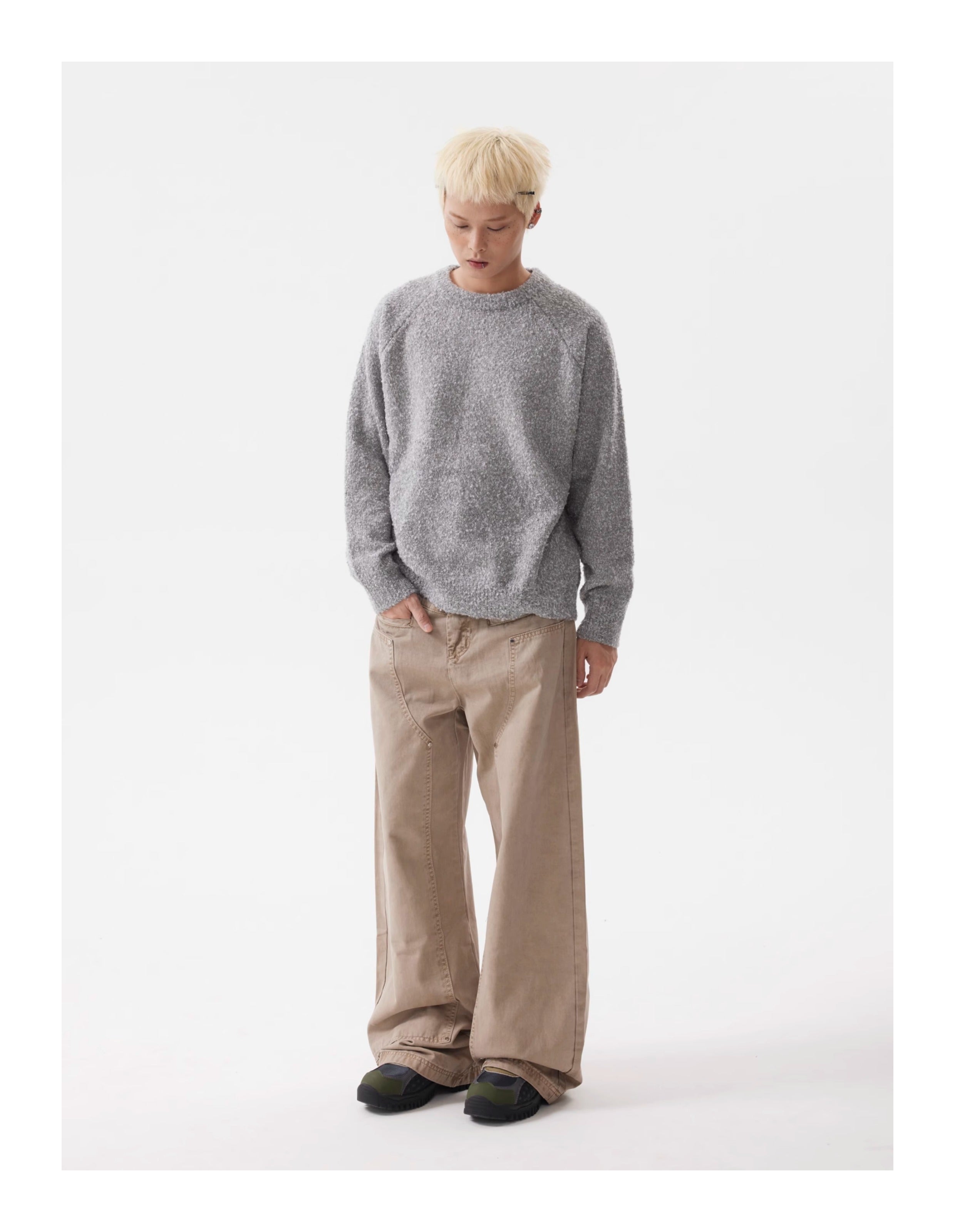 BTSG Khaki Straight-leg Jeans