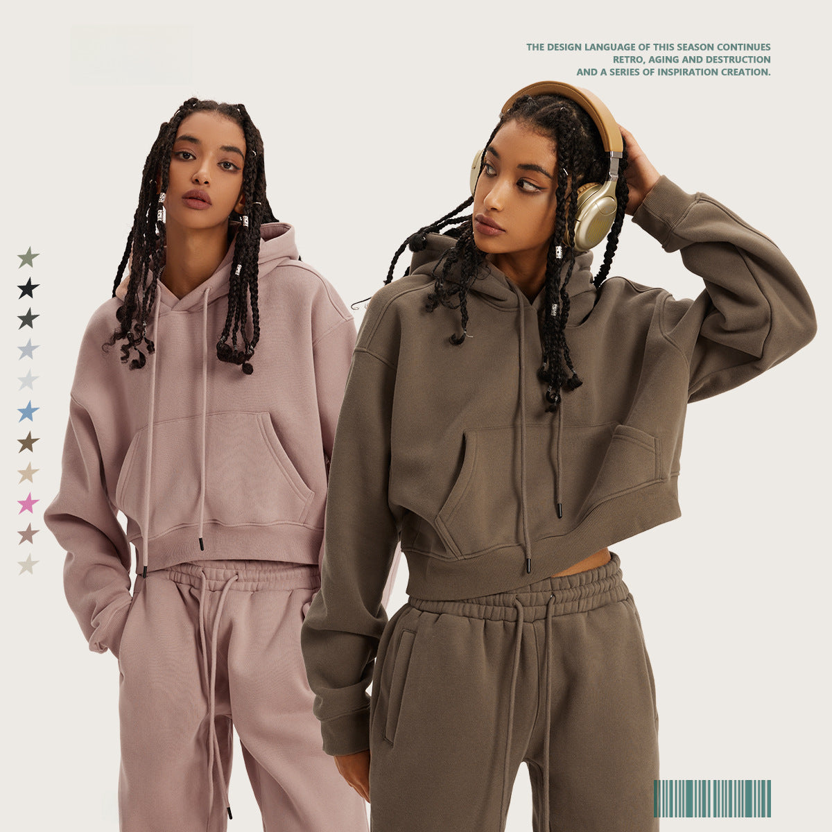 BE Women Cropped Hoodie