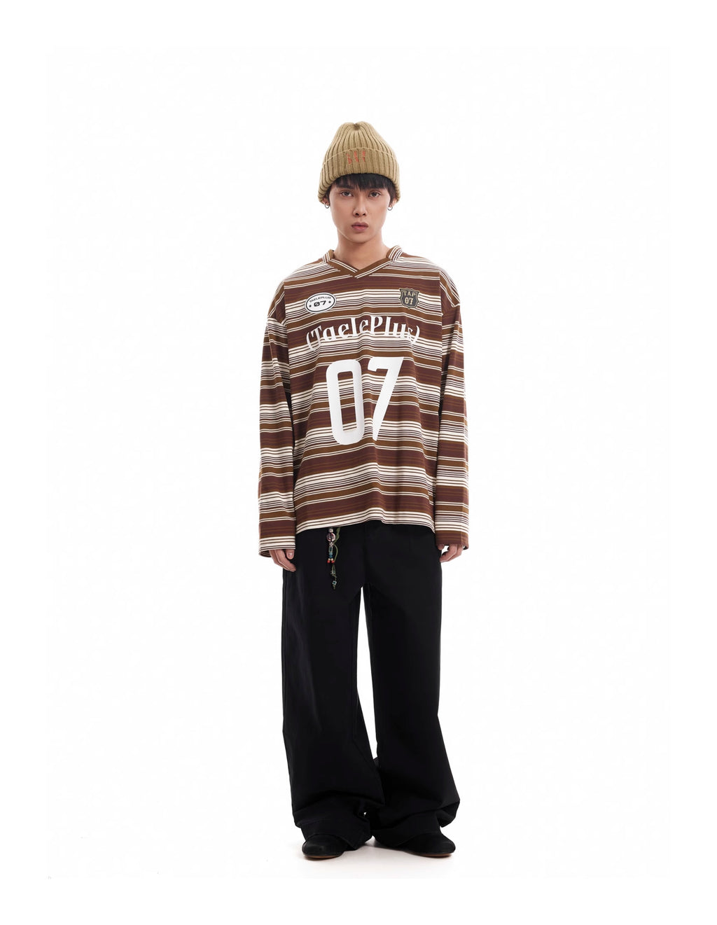 BTSG Washed Distressed destruction French blue baggy cargo pants