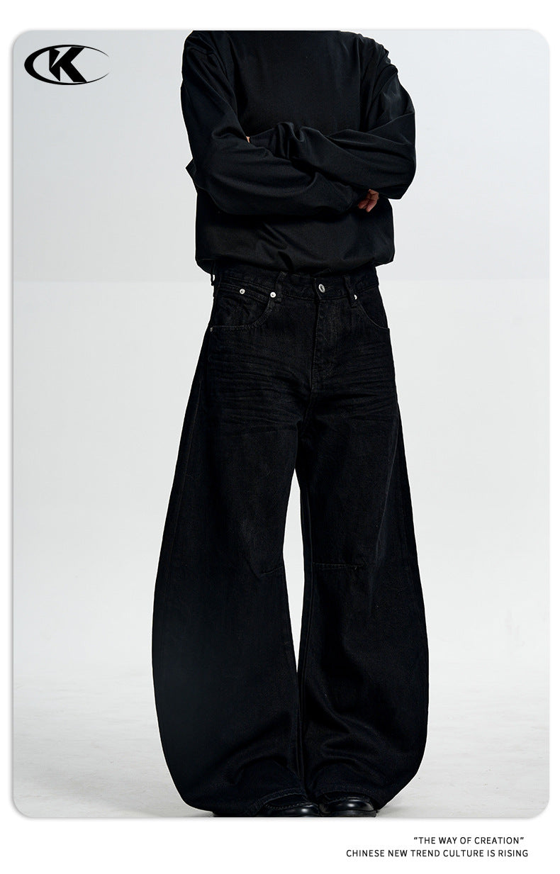 11KN 11 oz Wide-Leg Straight Jeans