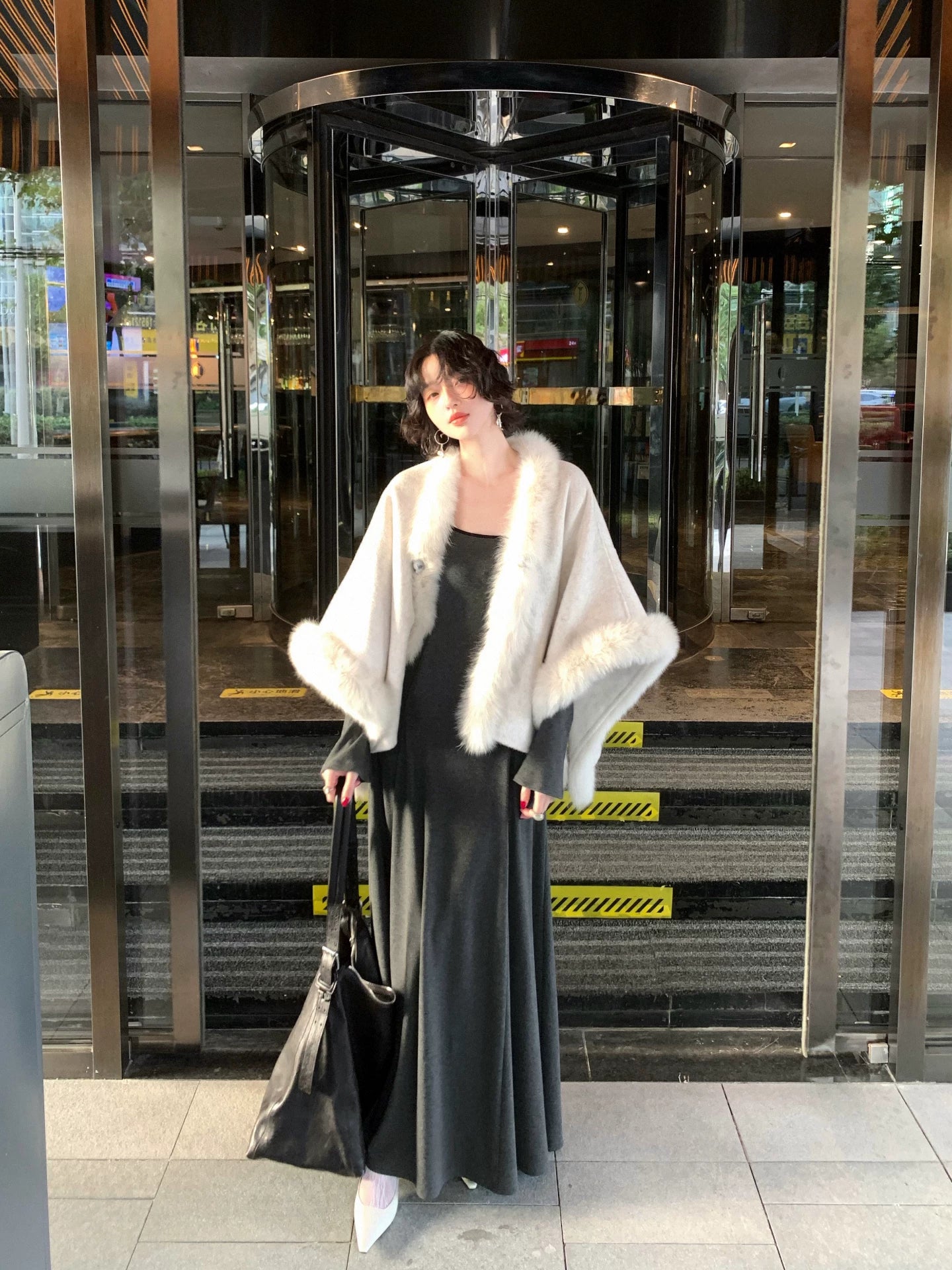 KELIFAN Elegant Retro Big Neckline Dress