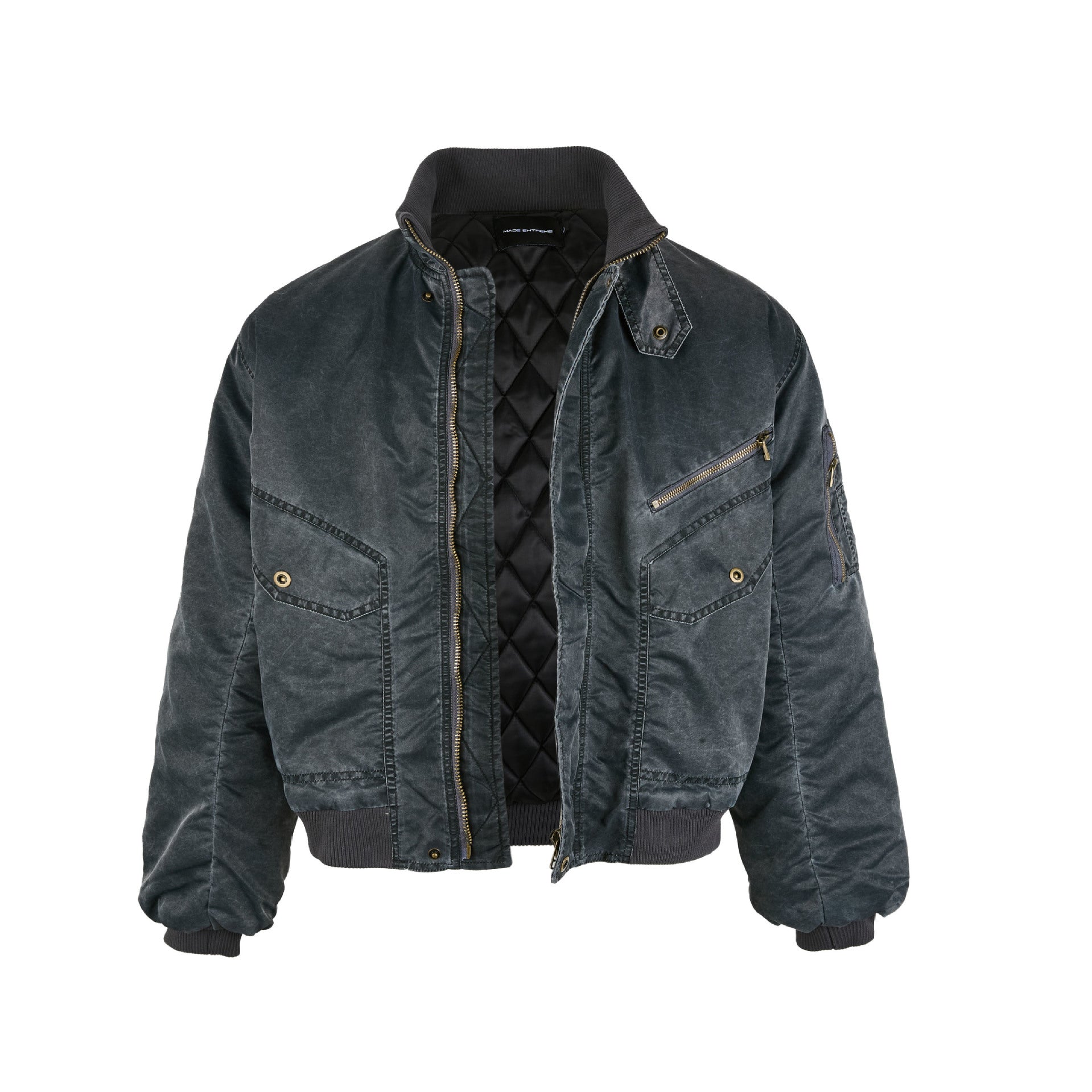 EME Old Dirty Dyed Stand-up Collar Thermal Jacket