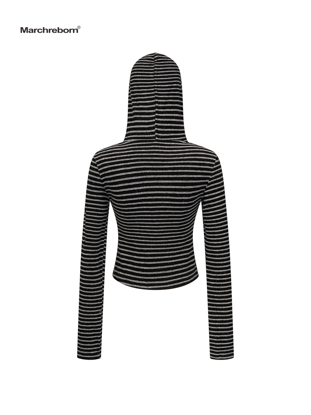 MARCH Vintage Striped Short Hooded Jacket