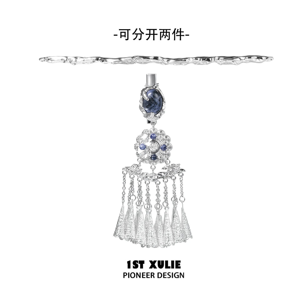 1ST XULIE Miao Step-Shake Hairpin Coiled Hair Stick
