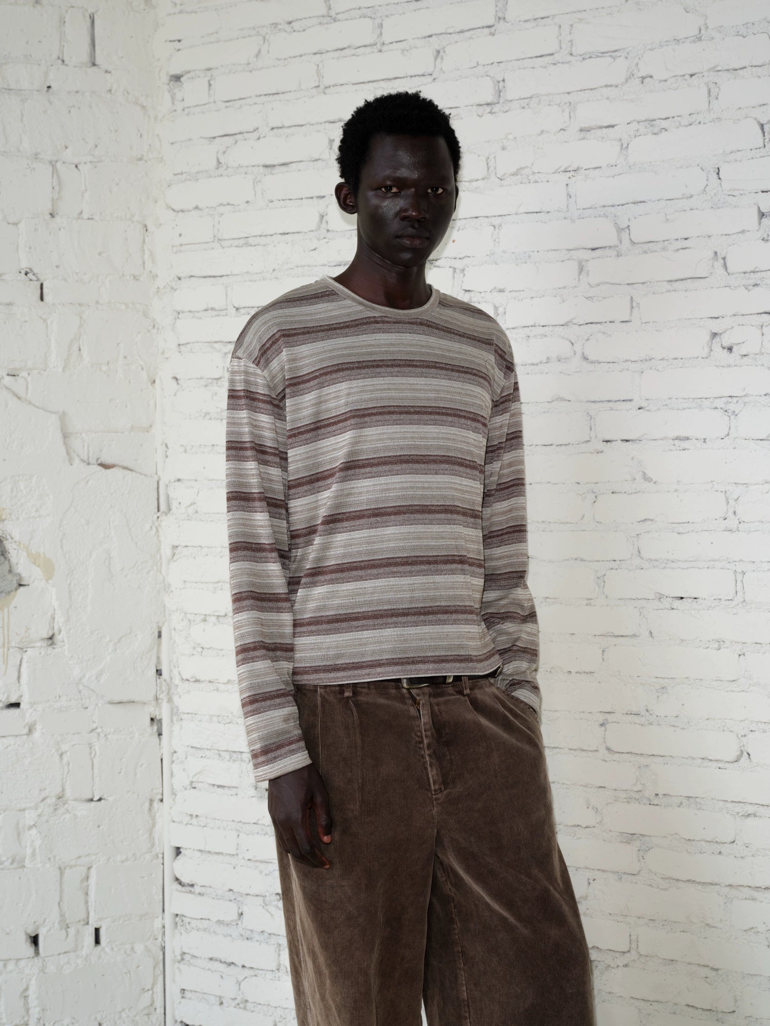 VLABMADE Lazy Vibe Vintage Striped Loose Long Sleeve