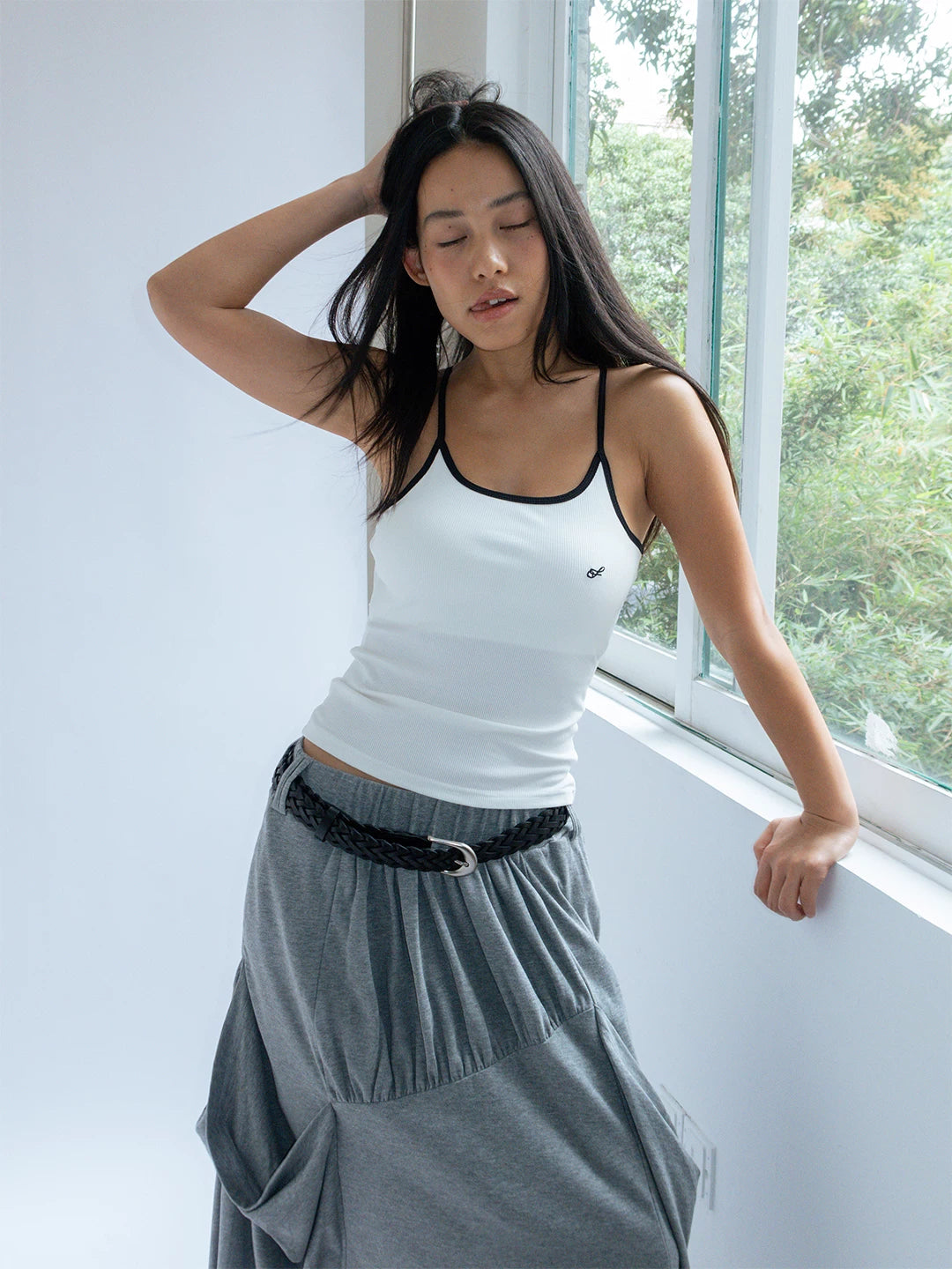 FUNKYFUN High Elastic Threaded Skinny Vest