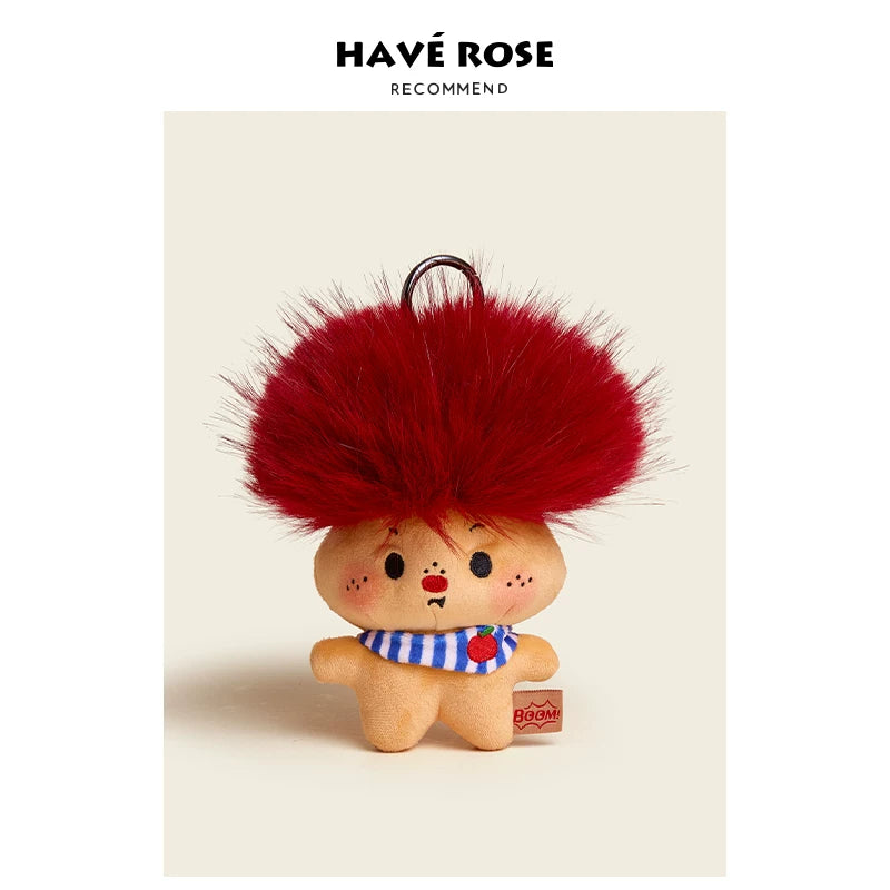 HAVEROSE Exploding Head Doll Pendant Plush Doll