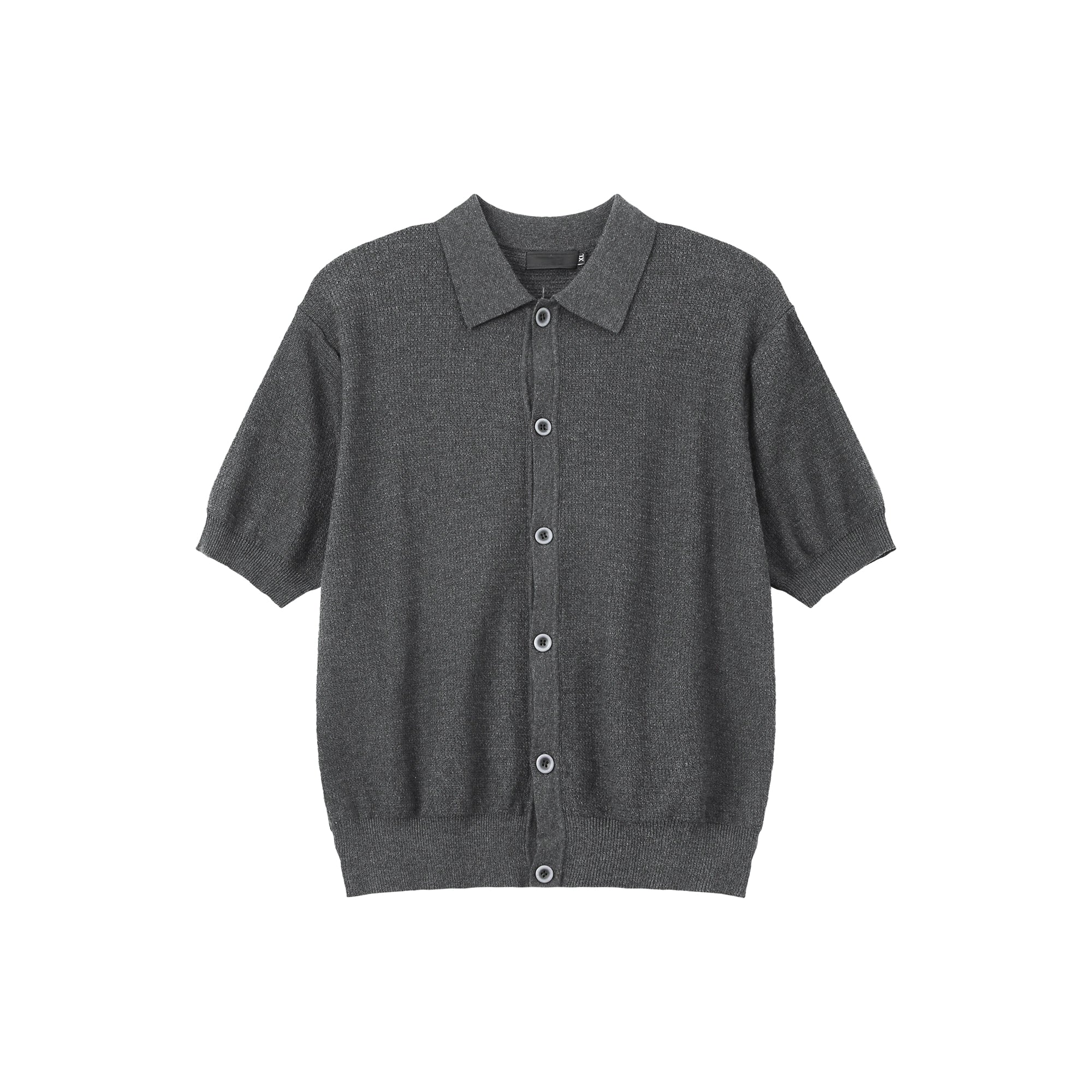 TURNTIDE Vintage Lapel Breasted Knitted Tee