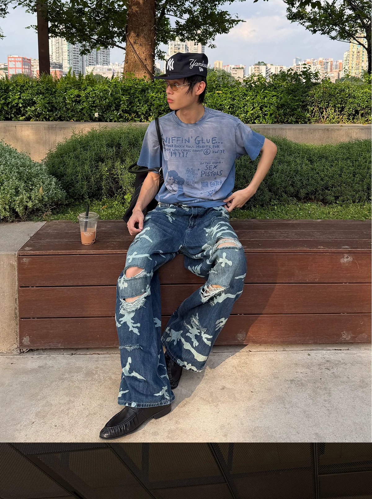 EAHO Loose Versatile Ripped Jeans