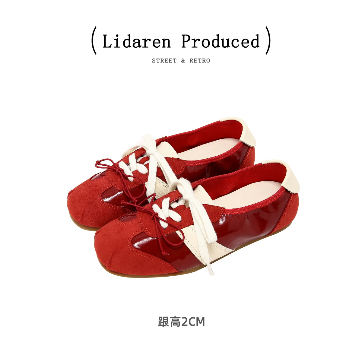 Lidaren Produced Mixed-Media Lace-Up Square-Toe Mary Jane Sneaker