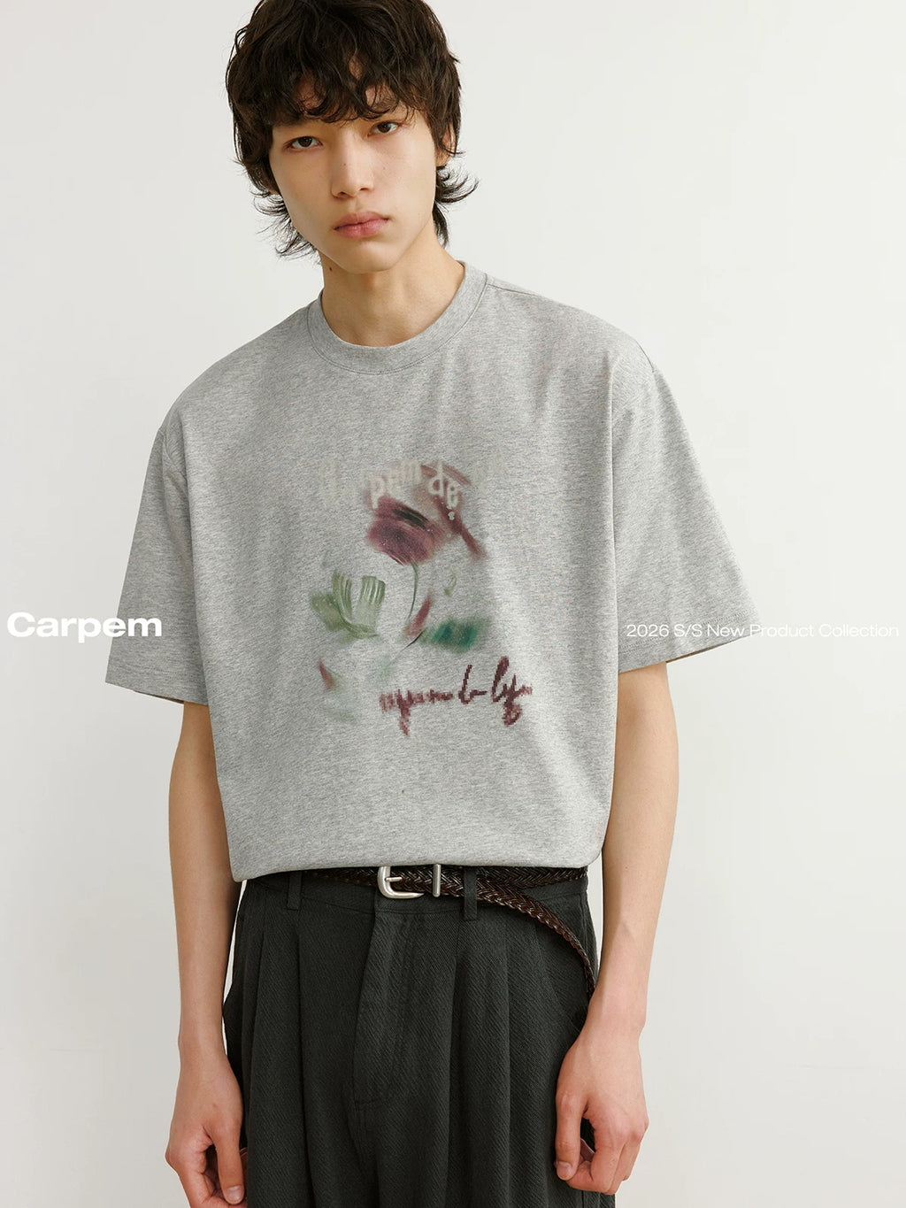 CARPEM Cool Breathable Sorona Hand-Painted Graphic Casual Loose T-Shirt