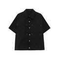 MTLCLOTHES Lapel Shirt Solid Color Tooling Casual Versatile Suit