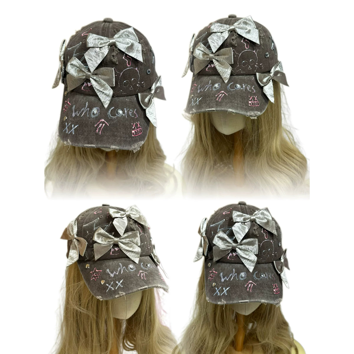 Salty gummy Hand-Painted Distressed Baseball Cap