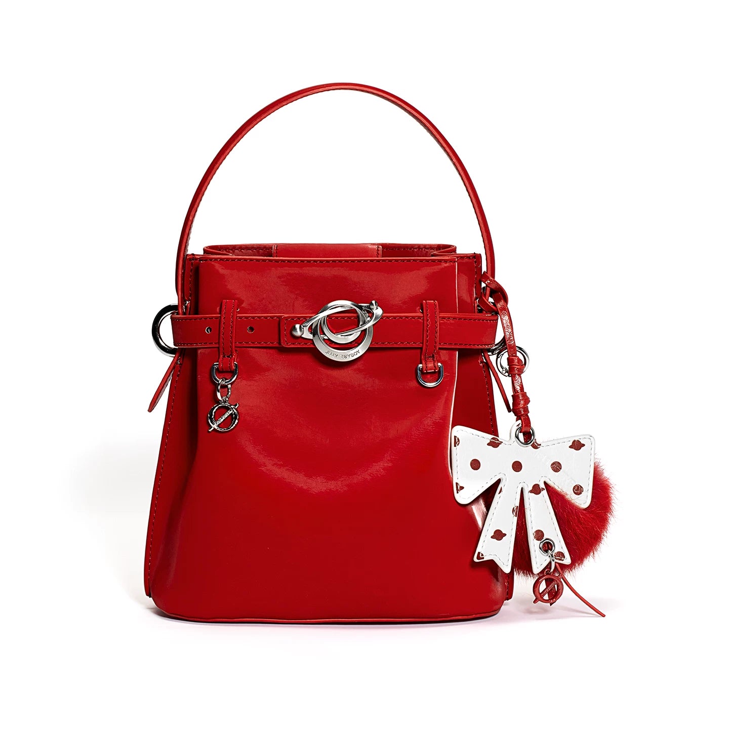JELLY TOYBOY Red Faux Leather Bucket Bag - Crossbody