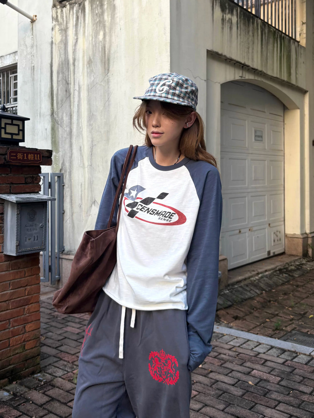 CENSMADE Logo 230g Breathable Raglan Boxy Cropped Tee