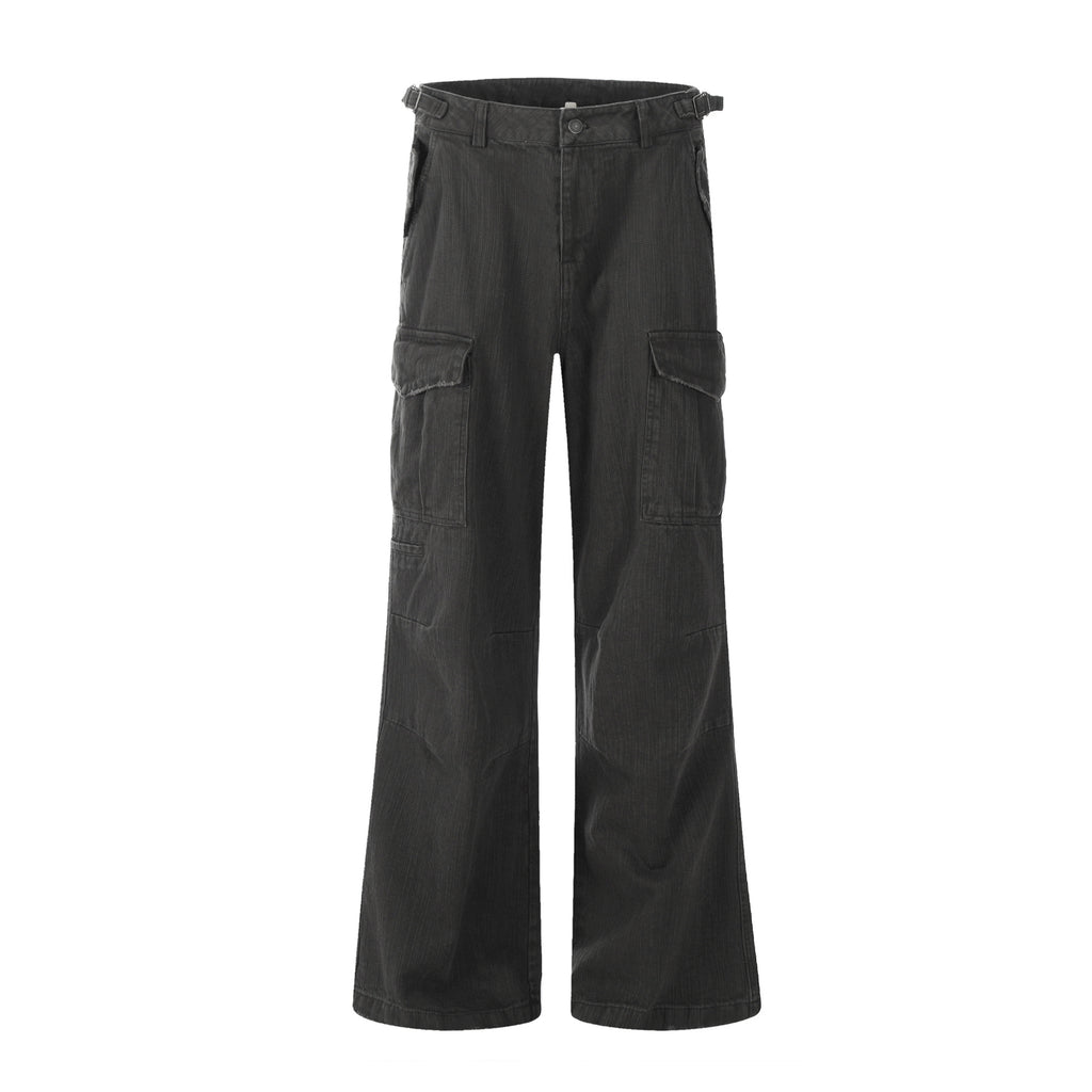 11KN pleated design multi-pocket micro-pull Pants